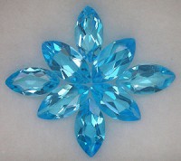 Topázio Swiss Blue 8x4mm