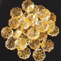 Par de Citrinos Esculpidos em Gomos 11x9mm