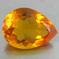 Citrino Golden Honey Gota Facetada VVS 12x9mm
