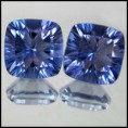 Par de Topázios Místicos Purple Blue 12x12mm
