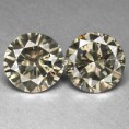 INDISPONÍVEL - Par de Autênticos Diamantes Gray Brown 0.35ct