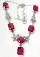 Colar de Prata com Rubis Indianos