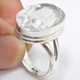 Anel de Prata com Topázio Branco