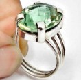 Anel de Prata com Ametista Verde