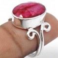 Anel de Prata com Rubi Indiano
